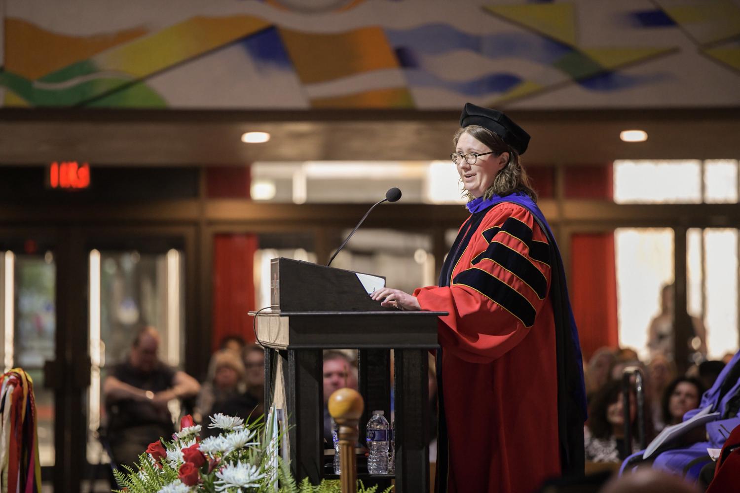 Professor Nina Weisling (education) was selected by the Class of 2023 to be the faculty speaker at the 2023 Commencement Ceremony.